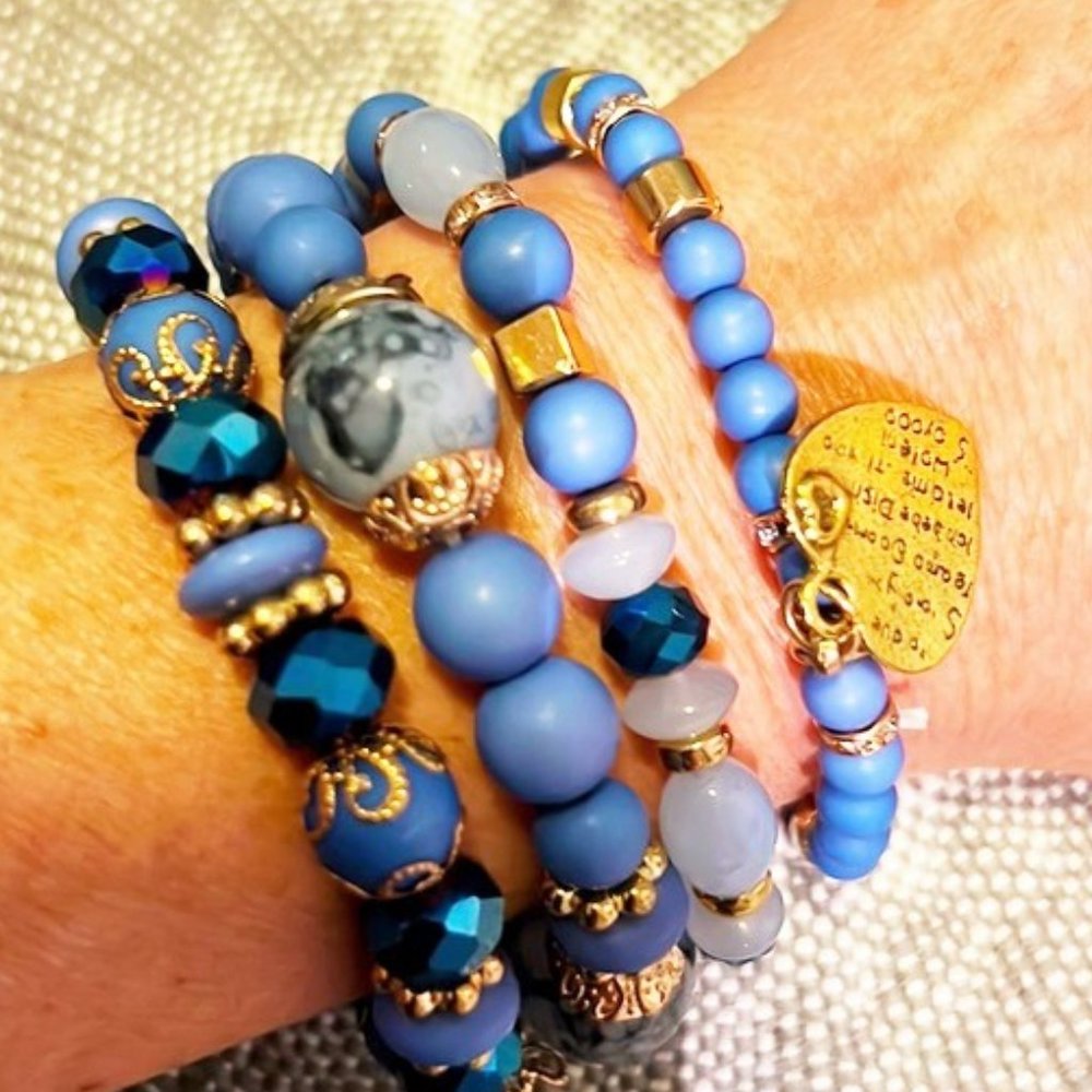 Beaded Stackable Bracelet Set | Hand Assembled - image 1